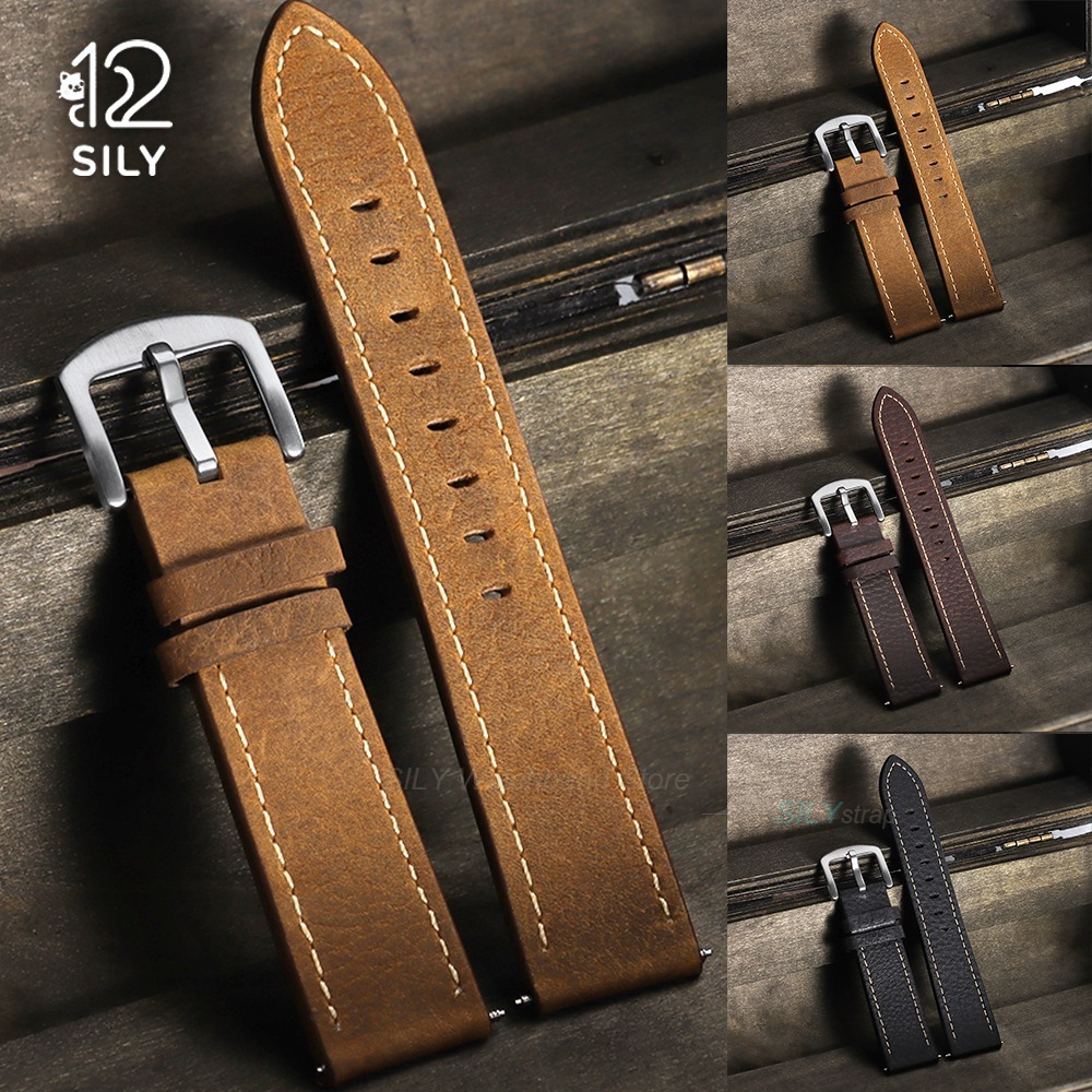 Smartwatch Vintage Watches For Men - Correa de reloj de cuero de
