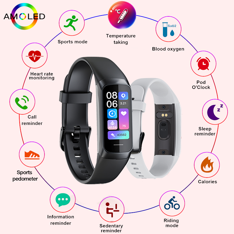 Smartwatch Slim Watches For Men - LIGE 1,1 pulgadas Amoled Monitor de