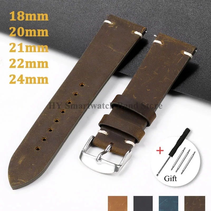 Smartwatch Vintage Watches For Men - Correa de reloj de cuero de