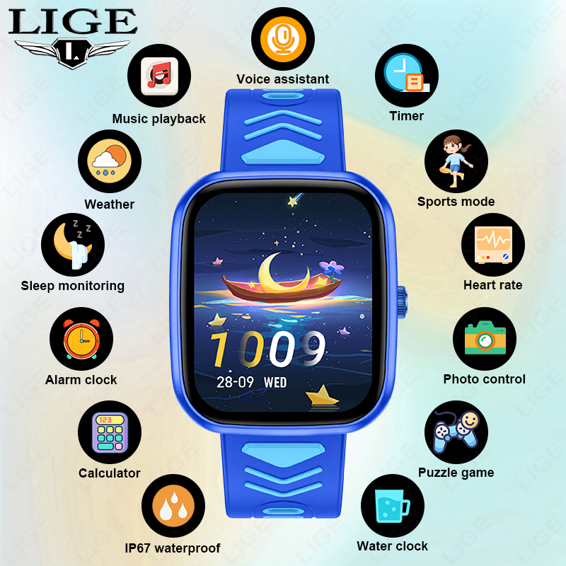 Smartwatch Watches Gift For Boys On Birthday - Reloj Inteligente LIGE para Niños, con