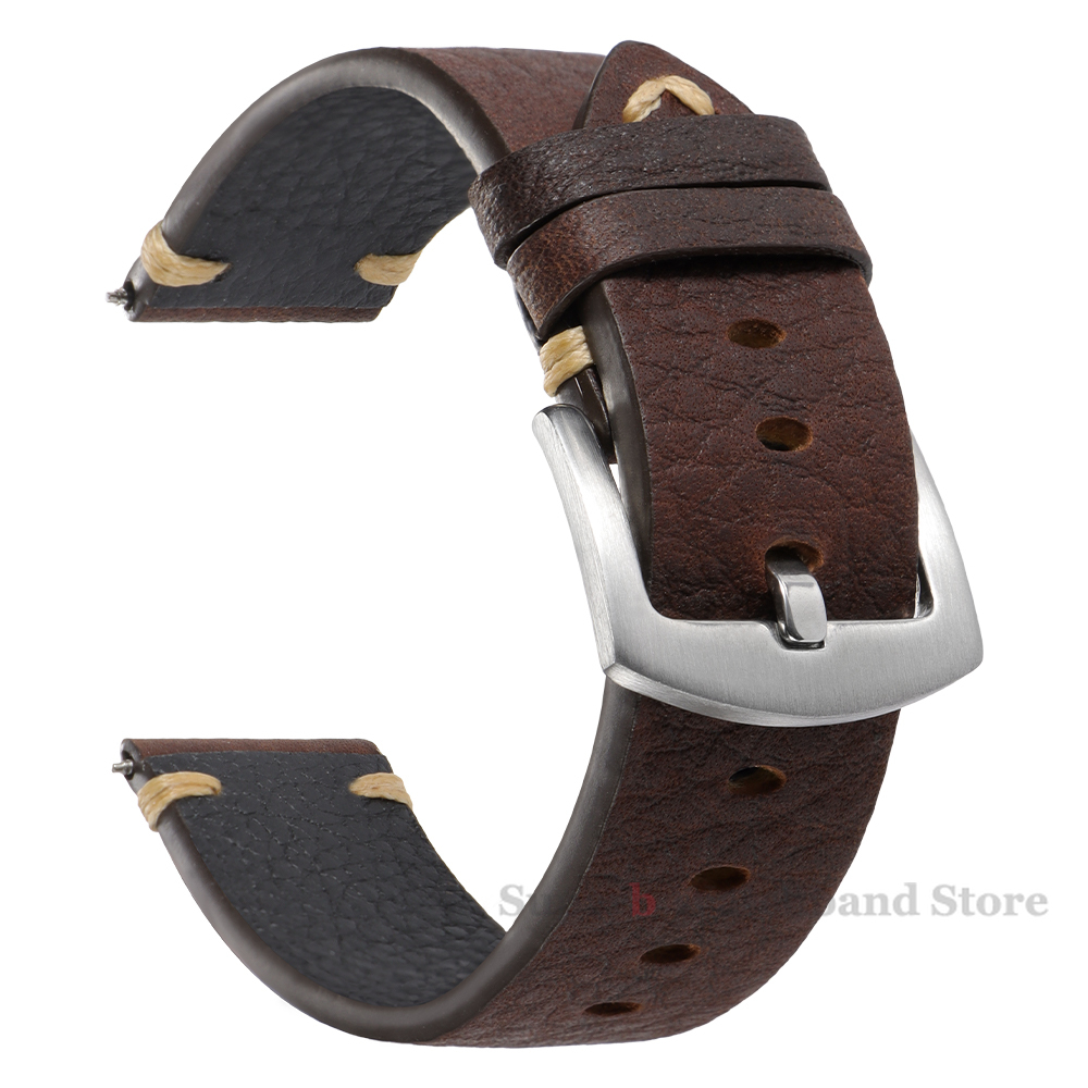 Correas de cuero genuino para  - Smartwatch Vintage Watches For Men reseña y precio