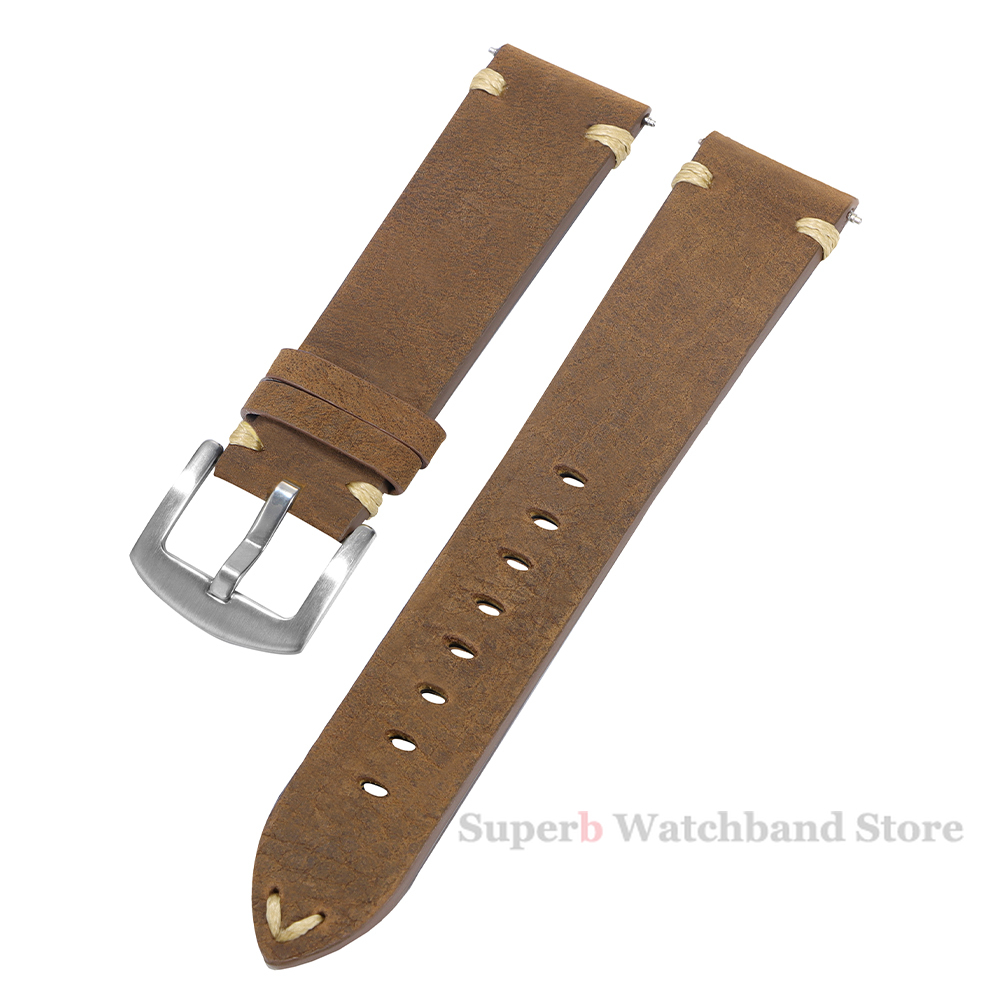 Correas de cuero genuino para  - Smartwatch Vintage Watches For Men reseña y precio