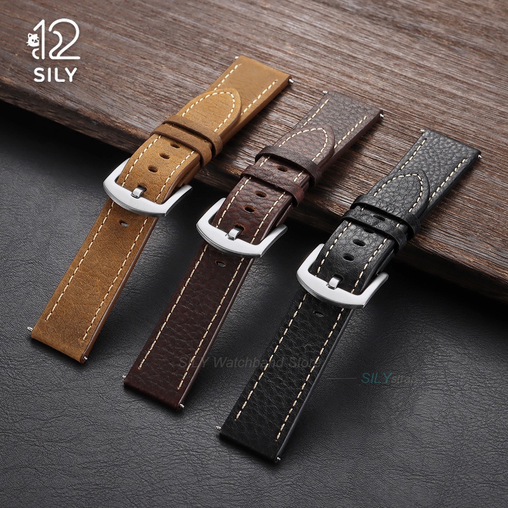 Correa de reloj de cuero de be - Smartwatch Vintage Watches For Men reseña y precio