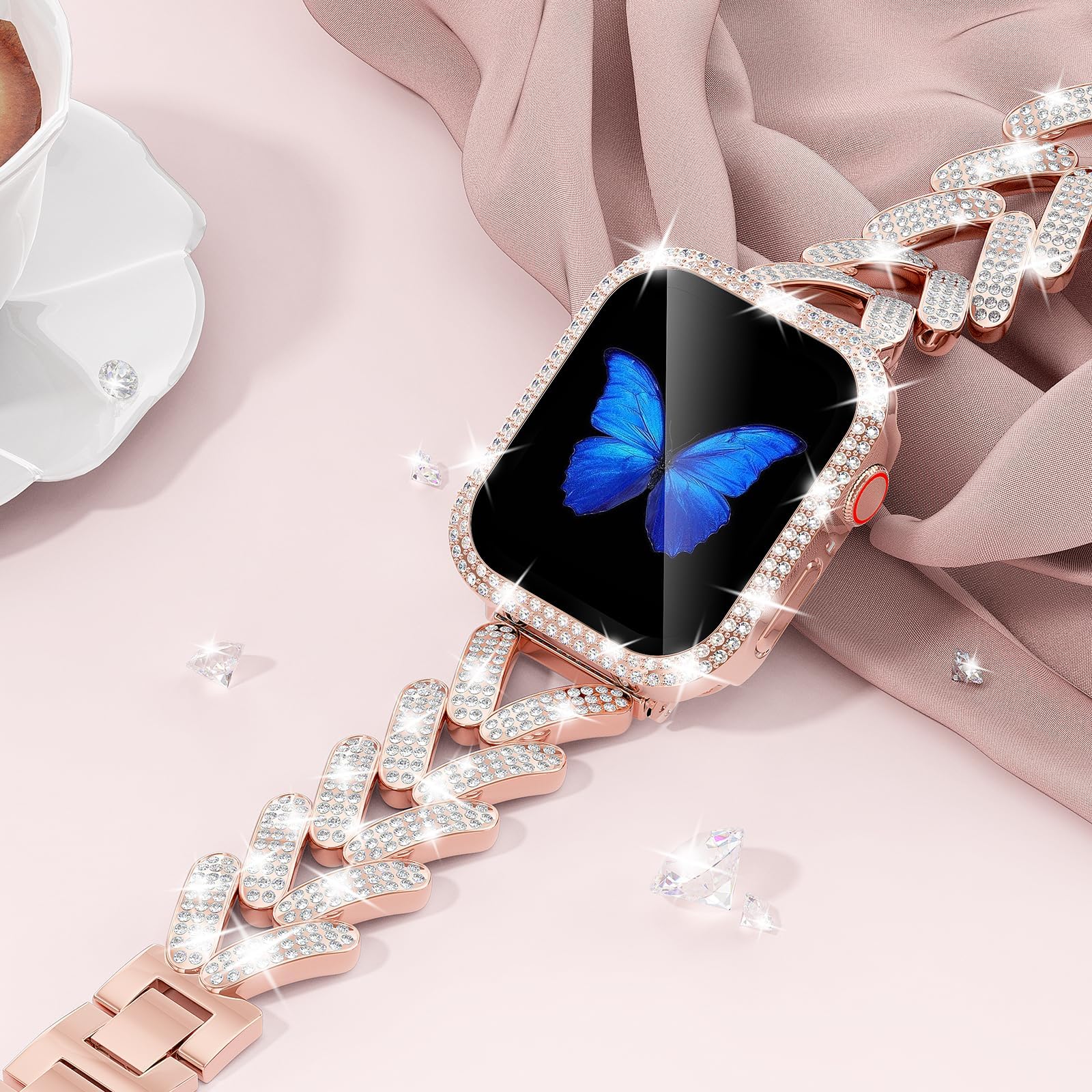 Correa ostentosa para Apple Wa - Smartwatch Slim Watches For Men reseña y precio