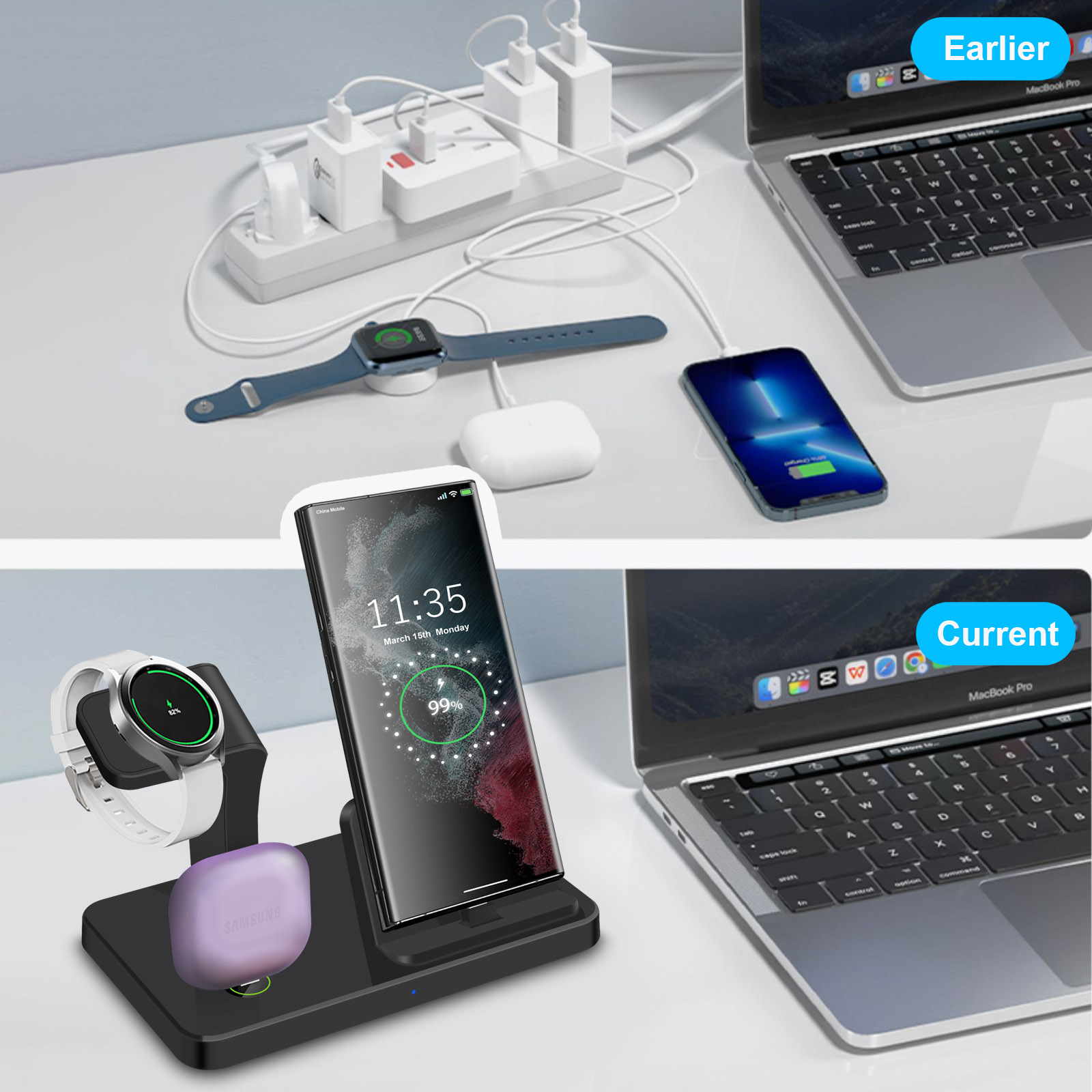 Base de Carga Inalámbrica 3 en - Watches Smartwatch Samsung reseña y precio