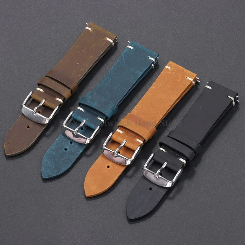 Correa de reloj de cuero de va - Smartwatch Vintage Watches For Men reseña y precio