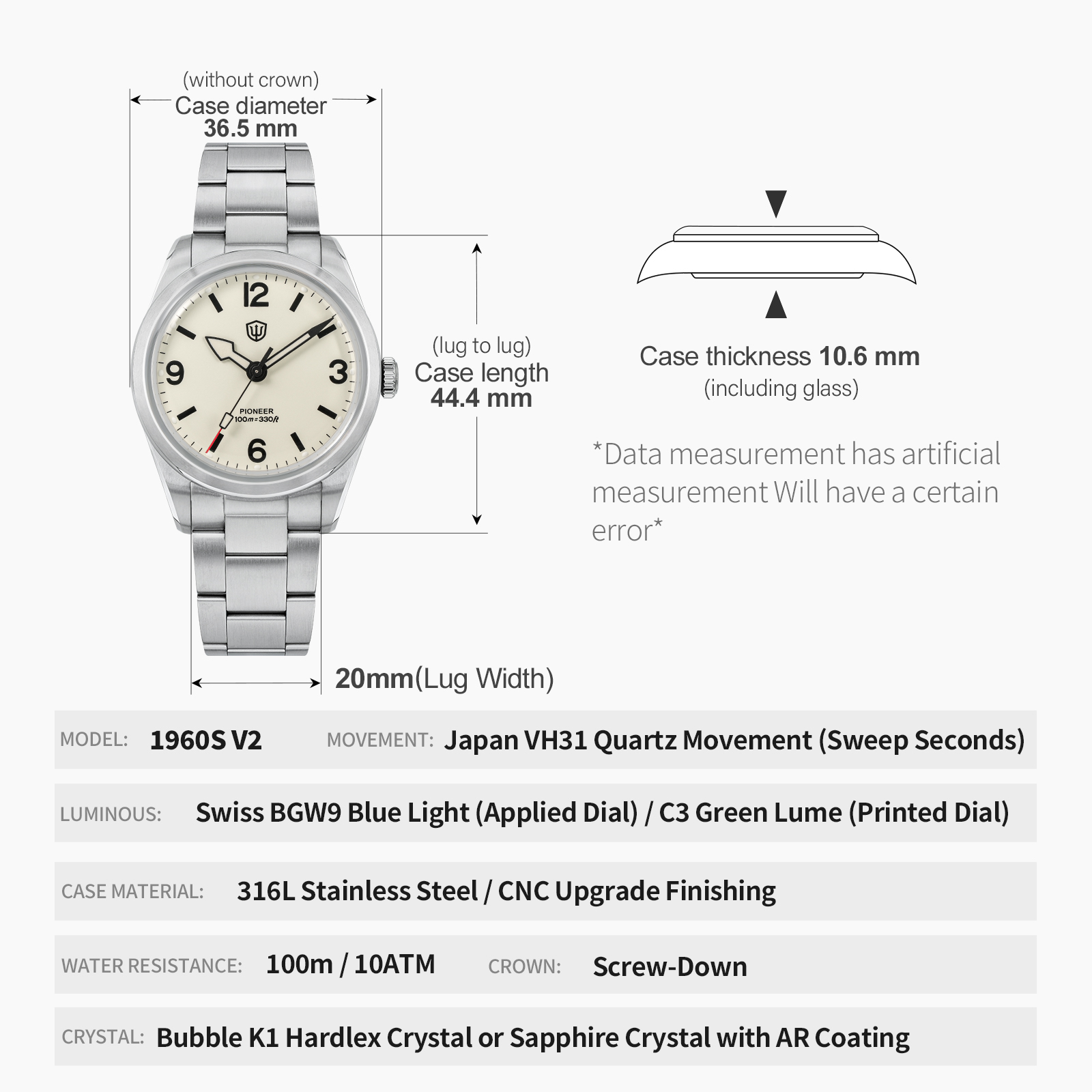 Reloj de pulsera Watchdives WD - Smartwatch Vintage Watches For Men reseña y precio