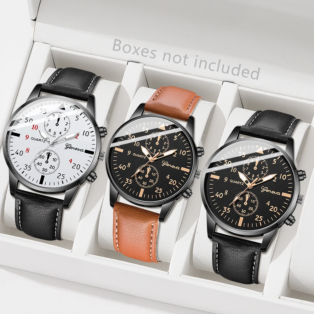 AAA3Pcs Geneva - Juego de 3 re - Smartwatch Vintage Watches For Men reseña y precio